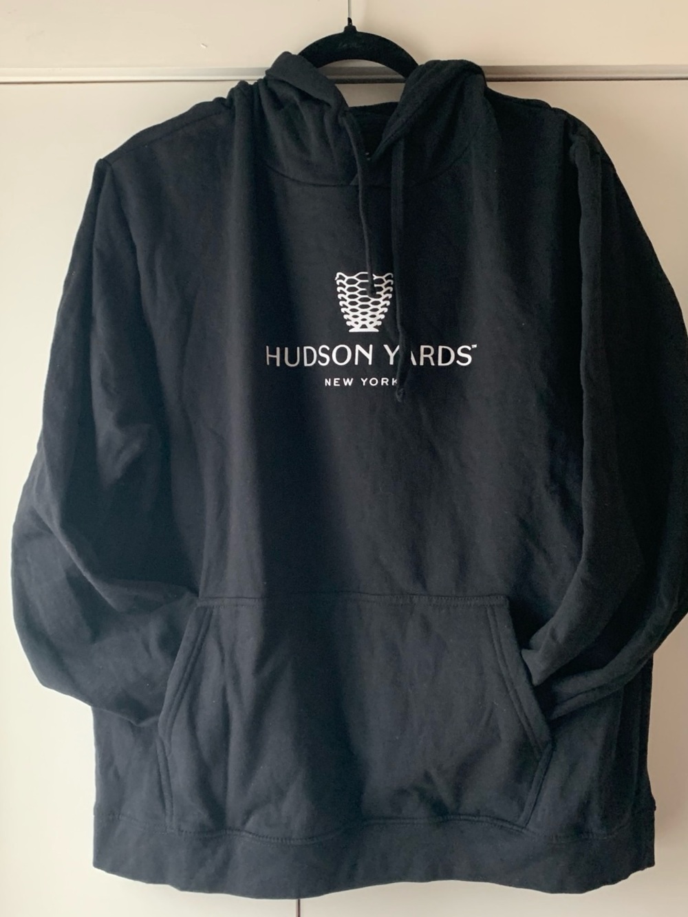 Hudson Yards Black Logo Hoodie - Men's Pullover Sweatshirt